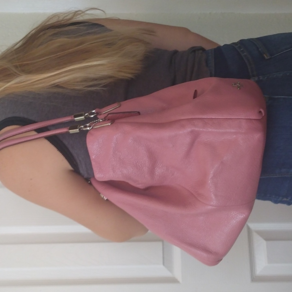 Light Pink Authentic Leather Coach Purse